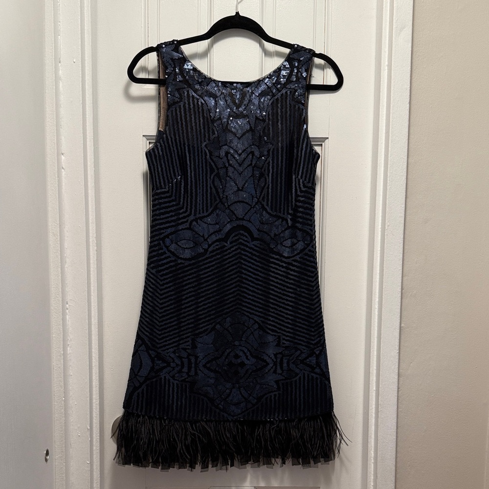 BCBGMaxAzria Midnight Blue Sequin Mini Dress